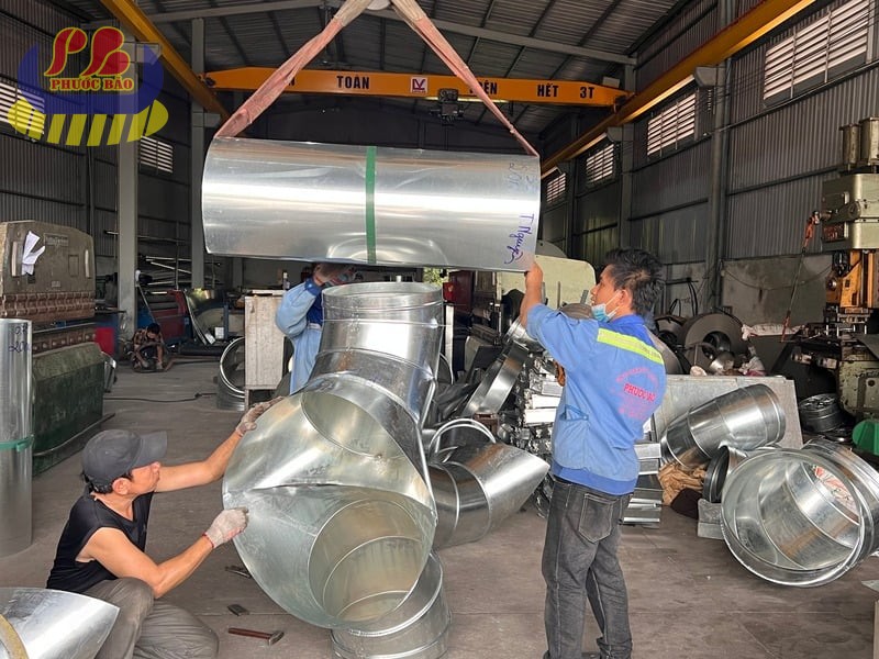 Quy trình sản xuất ống gió tại Phước Bảo Quy trình sản xuất ống gió tại Phước Bảo